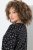 Ulla Popken Allover Printed Long Sleeve Tee Black - Trykket T-skjorter for dame - T-skjorter med trykk for dame