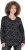 Ulla Popken Allover Printed Long Sleeve Tee Black - Trykket T-skjorter for dame - 