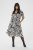 Kaffe Curve Alia Shirt Dress Black Chalk Animal - Midikjoler - 