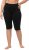 Ulla Popken Stretch Knit Bike Shorts Black - Jeans & Bukser i Store Størrelser – Plus Size - Jeans og bukser, EU 42-70