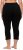 Ulla Popken Basic Stretch Knit Capris Black - Jeans & Bukser i Store Størrelser – Plus Size - 