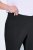 Ulla Popken Bengaline Elastic Waist Stretch Capri Pants Black - Stoffbukser - Vide bukser til dame i store størrelser