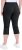 Ulla Popken Bengaline Elastic Waist Stretch Capri Pants Black - Jeans & Bukser i Store Størrelser – Plus Size - 