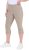 Ulla Popken Bengaline Elastic Waist Stretch Capri Pants Orange - Jeans & Bukser i Store Størrelser – Plus Size - 