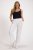 Ulla Popken Drawstring Elastic Waist Mary Fit Linen Pants Snow White - Jeans & Bukser i Store Størrelser – Plus Size - Jeans og bukser, EU 42-70