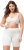 Ulla Popken Lace Hem Stretch Viscose Knit Bicycle Length Lounge Shorts White - Jeans & Bukser i Store Størrelser – Plus Size - Jeans og bukser, EU 42-70