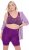 Ulla Popken Lace Hem Stretch Viscose Knit Bicycle Length Lounge Shorts Purple - Jeans & Bukser i Store Størrelser – Plus Size - Jeans og bukser, EU 42-70