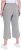 Ulla Popken Cool Linen Elastic Waist Capri Pants Light Grey Melange - Jeans & Bukser i Store Størrelser – Plus Size - Jeans og bukser, EU 42-70
