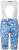 Ulla Popken Abstract Print Padded Cycling Shorts With Suspenders White - Jeans & Bukser i Store Størrelser – Plus Size - 