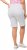 Ulla Popken Frayed Hemline Elastic Waistband Bermuda Shorts Snow White - Jeans & Bukser i Store Størrelser – Plus Size - Jeans og bukser, EU 42-70