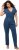 Ulla Popken Wrap Look Short Sleeve Denim Jumpsuit Blue - Jeans & Bukser i Store Størrelser – Plus Size - Jeans og bukser, EU 42-70
