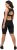 Ulla Popken Padded Cycling Zip Front Bodysuit Black - Jeans & Bukser i Store Størrelser – Plus Size - Jeans og bukser, EU 42-70