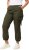Ulla Popken Elastic Waist Cargo Pants Olives Grey - Jeans & Bukser i Store Størrelser – Plus Size - 