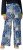 Ulla Popken Paisley Straight Leg Pull On Pants Blue - Jeans & Bukser i Store Størrelser – Plus Size - 