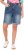 Ulla Popken Palm Print Denim Bermuda Shorts Blue Denim - Jeans & Bukser i Store Størrelser – Plus Size - 