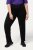 Ulla Popken Striped Elastic Waist Sweatpants Black - Jeans & Bukser i Store Størrelser – Plus Size - Jeans og bukser, EU 42-70