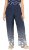 Ulla Popken Dot Gradient Wide Leg Elastic Waist Palazzo Pants Grey - Jeans & Bukser i Store Størrelser – Plus Size - Jeans og bukser, EU 42-70