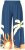 Ulla Popken Abstract Landscape Elastic Waist Palazzo Pants Blue - Jeans & Bukser i Store Størrelser – Plus Size - Jeans og bukser, EU 42-70