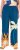 Ulla Popken Abstract Landscape Elastic Waist Palazzo Pants Blue - Jeans & Bukser i Store Størrelser – Plus Size - Jeans og bukser, EU 42-70