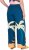 Ulla Popken Abstract Landscape Elastic Waist Palazzo Pants Blue - Jeans & Bukser i Store Størrelser – Plus Size - Jeans og bukser, EU 42-70