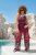 Ulla Popken Mixed Palm Print Elastic Waist Palazzo Pants Red - Jeans & Bukser i Store Størrelser – Plus Size - Jeans og bukser, EU 42-70