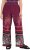 Ulla Popken Mixed Palm Print Elastic Waist Palazzo Pants Red - Jeans & Bukser i Store Størrelser – Plus Size - Jeans og bukser, EU 42-70