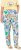 Ulla Popken Italy Print Elastic Waist Pants White - Jeans & Bukser i Store Størrelser – Plus Size - Jeans og bukser, EU 42-70