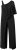 Ulla Popken Asymmetric Lace Panel Jumpsuit Black - Jeans & Bukser i Store Størrelser – Plus Size - Jeans og bukser, EU 42-70