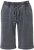 Ulla Popken Indigo Dyed Elastic Waist Jersey Shorts Black - Jeans & Bukser i Store Størrelser – Plus Size - Jeans og bukser, EU 42-70