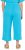 Ulla Popken Muslin Elastic Waist Culottes Blue - Jeans & Bukser i Store Størrelser – Plus Size - 