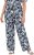 Ulla Popken Feather Print Elastic Waist Pants Blue - Jeans & Bukser i Store Størrelser – Plus Size - Jeans og bukser, EU 42-70