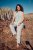 Ulla Popken Mosaic Print Elastic Waist Pants White - Jeans & Bukser i Store Størrelser – Plus Size - Jeans og bukser, EU 42-70
