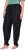 Ulla Popken Quick Drying Split Leg Elastic Waist Joggers Black - Jeans & Bukser i Store Størrelser – Plus Size - Jeans og bukser, EU 42-70