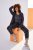 Ulla Popken Snake Print Elastic Waist Joggers Black - Jeans & Bukser i Store Størrelser – Plus Size - Jeans og bukser, EU 42-70