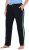 Ulla Popken Side Stripe Elastic Waist Joggers Black - Jeans & Bukser i Store Størrelser – Plus Size - Jeans og bukser, EU 42-70
