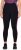 Ulla Popken Quick Drying Botanical Print Sport Leggings Black - Jeans & Bukser i Store Størrelser – Plus Size - Jeans og bukser, EU 42-70