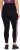 Ulla Popken Quick Drying Botanical Print Sport Leggings Black - Jeans & Bukser i Store Størrelser – Plus Size - Jeans og bukser, EU 42-70