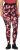Ulla Popken Abstract Flower Print Performance Leggings Red - Jeans & Bukser i Store Størrelser – Plus Size - Jeans og bukser, EU 42-70