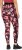 Ulla Popken Abstract Flower Print Performance Leggings Red - Jeans & Bukser i Store Størrelser – Plus Size - Jeans og bukser, EU 42-70