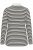 Kaffe Curve Miana Long Sleeve Polo Chalk with Black Stripe - Pikéskjorter - 