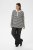 Kaffe Curve Miana Long Sleeve Polo Chalk with Black Stripe - Pikéskjorter - 
