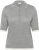 Kaffe Curve Lizzy Contrast Knitted Polo Grey Melange - Pikéskjorter - 