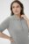 Kaffe Curve Lizzy Contrast Knitted Polo Grey Melange - Pikéskjorter - 