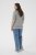 Kaffe Curve Lizzy Contrast Knitted Polo Grey Melange - Pikéskjorter - 