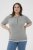 Kaffe Curve Lizzy Contrast Knitted Polo Grey Melange - Pikéskjorter - 