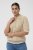 Kaffe Curve Lizzy Contrast Knitted Polo Feather Grey Melange - Pikéskjorter - 
