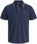 Jack & Jones Blaze Short Sleeve Polo Navy - Polo- & piqueskjorter - Poloskjorte i store størrelser - 2XL-8XL