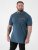 D555 Harvey Pique with Jacquard Collar & Cuffs Polo Teal - Polo- & piqueskjorter - Poloskjorte i store størrelser - 2XL-8XL