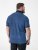 D555 Murray Printed Jacquard Collar & Cuff Short Sleeve Polo Blue - Polo- & piqueskjorter - Poloskjorte i store størrelser - 2XL-8XL