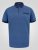 D555 Murray Printed Jacquard Collar & Cuff Short Sleeve Polo Blue - Polo- & piqueskjorter - Poloskjorte i store størrelser - 2XL-8XL